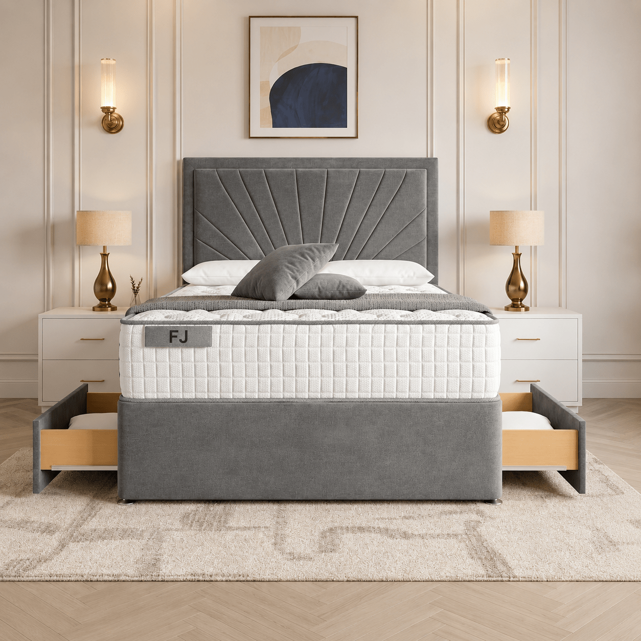 Paine Horizon Border Divan Bed