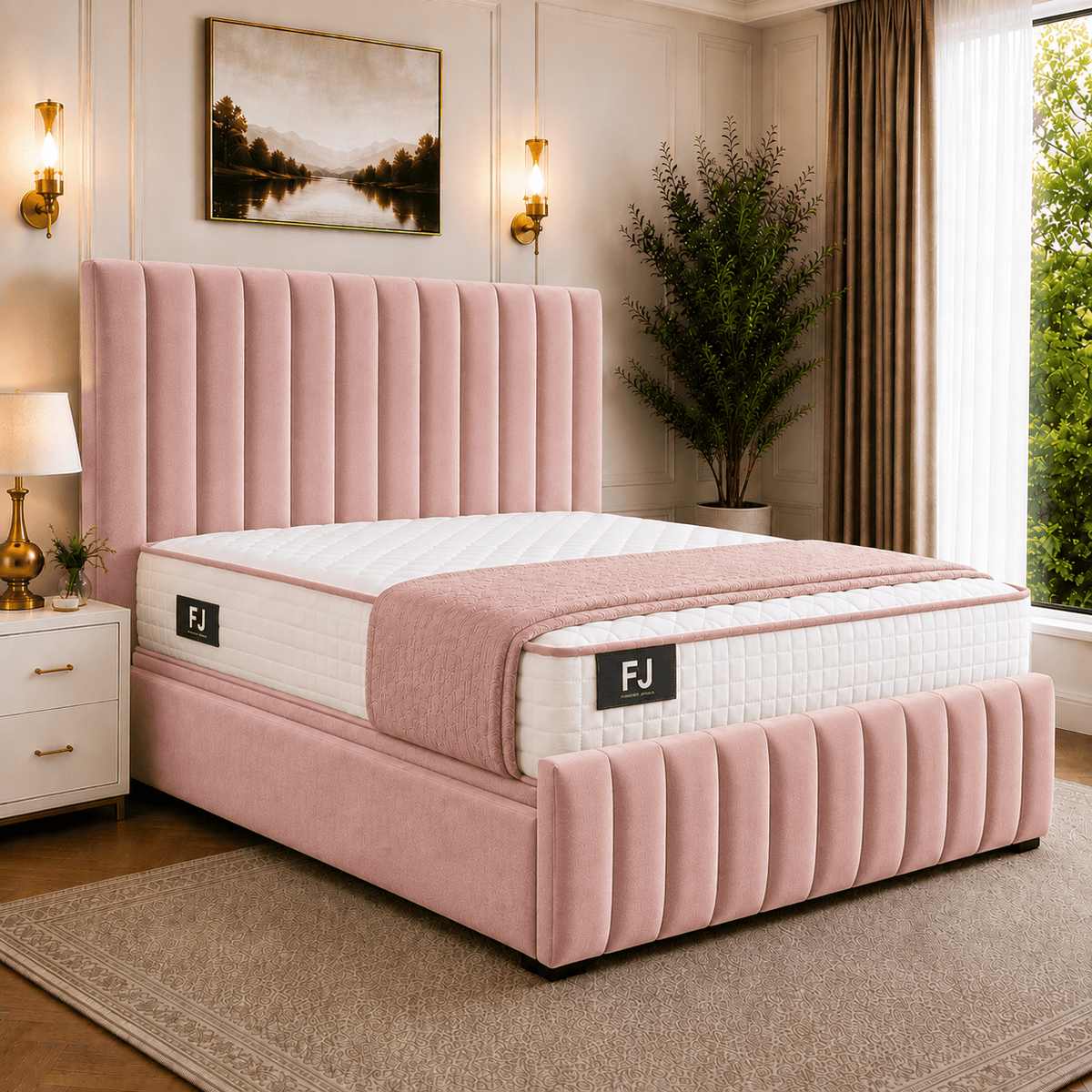 Amelia Petite Line Ottoman Bed (with Headboard & Footboard)
