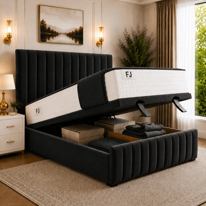 Amelia Petite Line Ottoman Bed (with Headboard & Footboard)