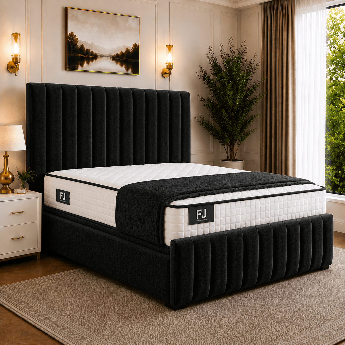 Amelia Petite Line Ottoman Bed (with Headboard & Footboard)